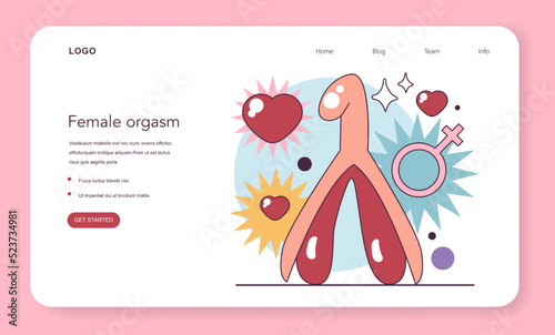Female clitoris. Woman genital organ. Woman's intimate health