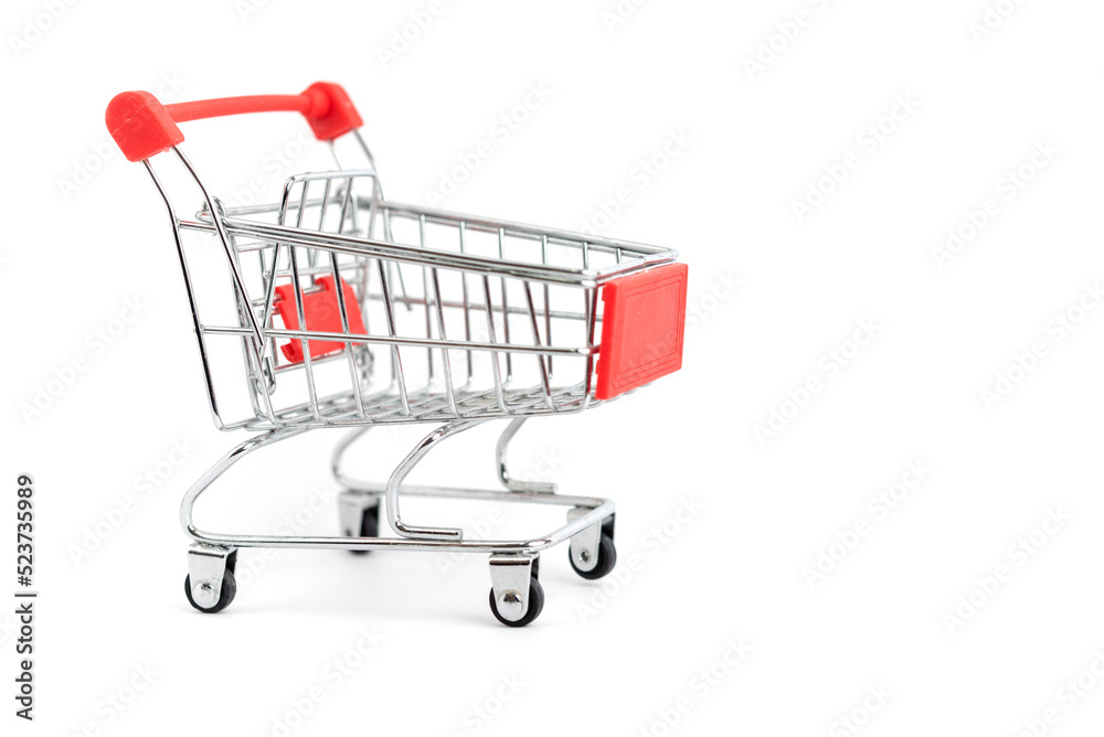 shopping cart retail isolated from a white background