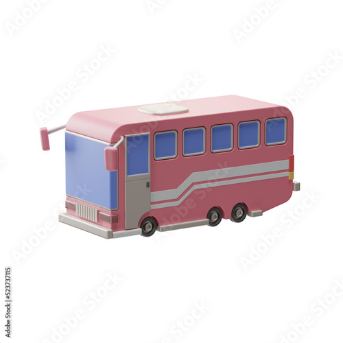 Travel Object, Bus , 3d Illustration © NIWAYAN