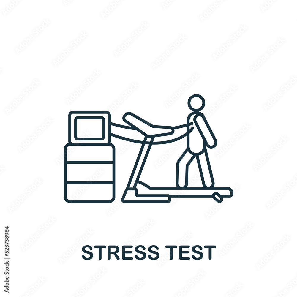 Stress Test icon. Line simple Health Check icon for templates, web ...