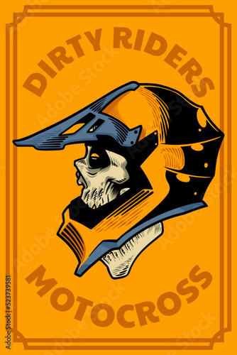 skull head with helm on car...