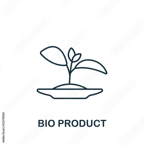 Bio Product icon. Line simple icon for templates, web design and infographics