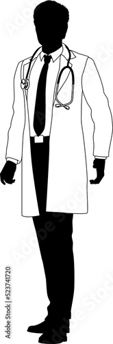 Silhouette doctor man medic...