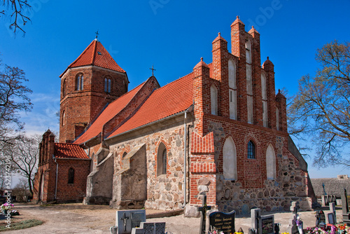 Gothic church of St. George from the XIII / XI century. Niedzwiedz, Kuyavian-Pomeranian Voivodeship, Poland. photo