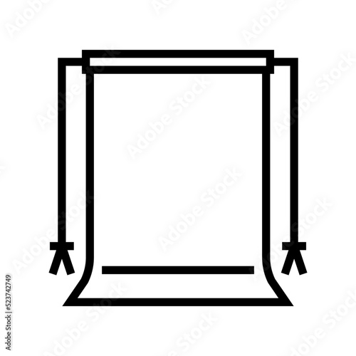 green chroma key line icon vector. green chroma key sign. isolated contour symbol black illustration