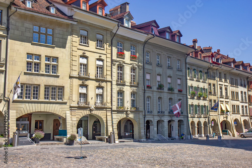 View of the buildings on the Munsterplatz in Bern, Switzerland