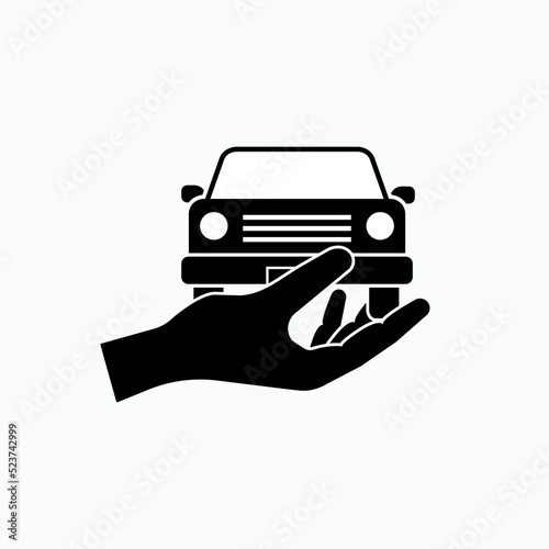 Car Insurance Icon - Vector, Sign and Symbol for Design, Presentation, Website or Apps Elements.