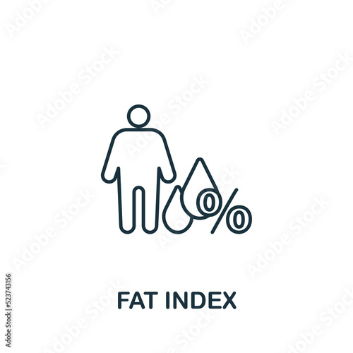 Fat Index icon. Line simple Healthy Lifestyle icon for templates, web design and infographics