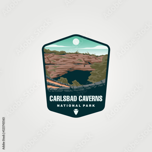 vector of carlsbad caverns logo symbol illustration design, united states national park emblem photo