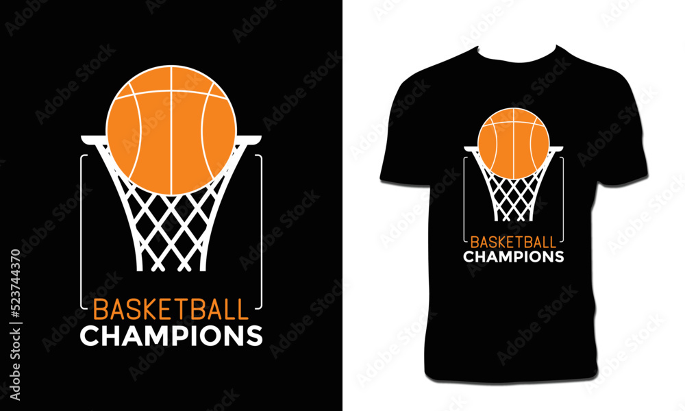 Basketball Champions T Shirt Design 