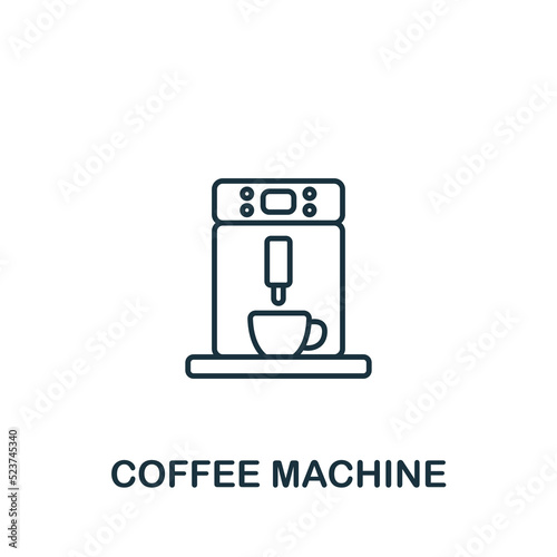 Coffee Machine icon. Line simple icon for templates, web design and infographics