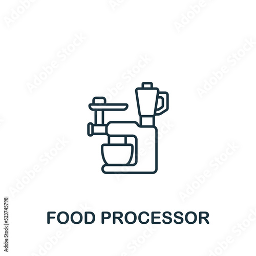 Food Processor icon. Line simple icon for templates, web design and infographics