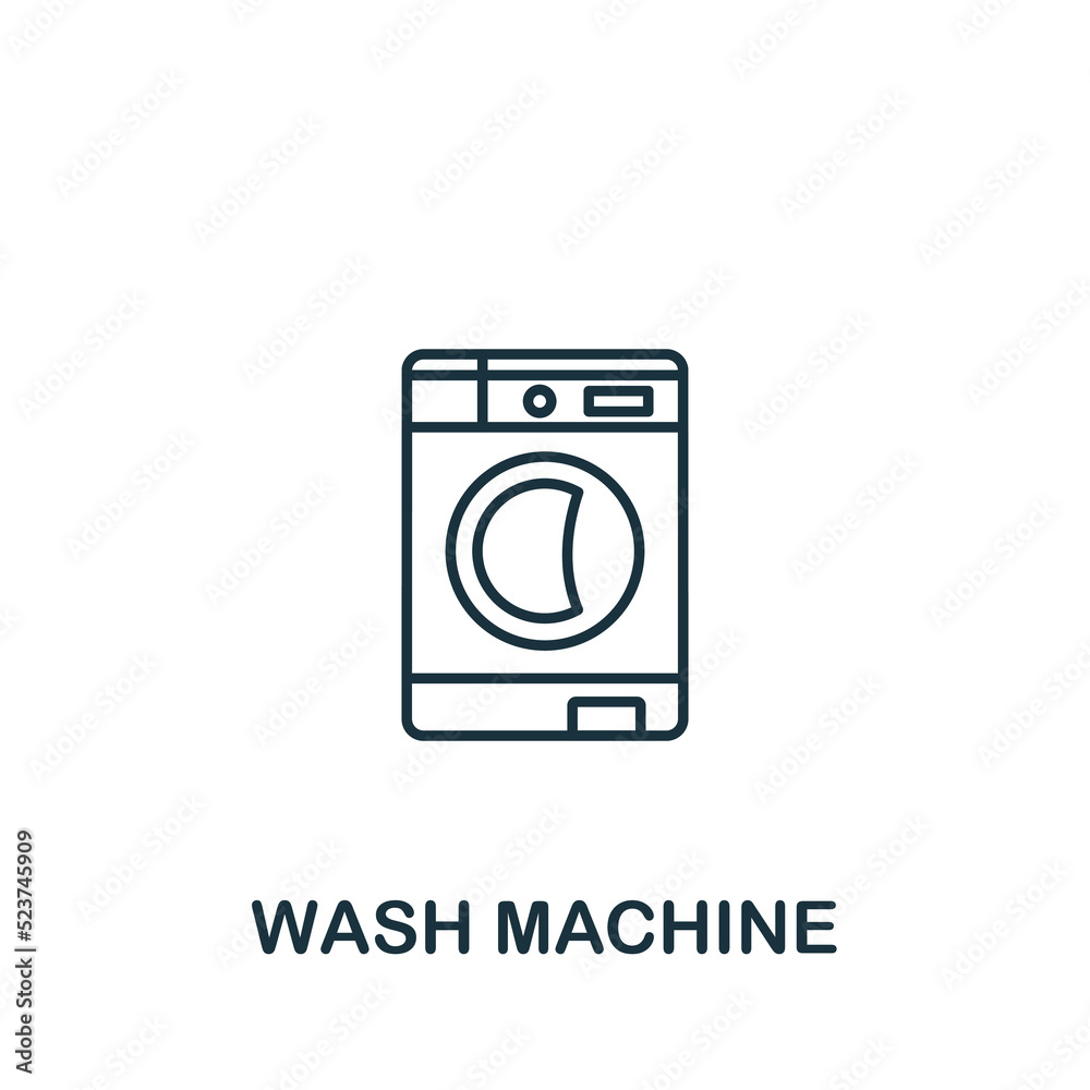 Wash Machine icon. Line simple icon for templates, web design and infographics