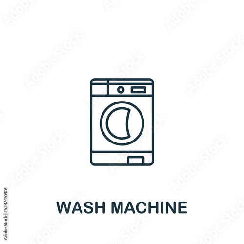 Wash Machine icon. Line simple icon for templates, web design and infographics