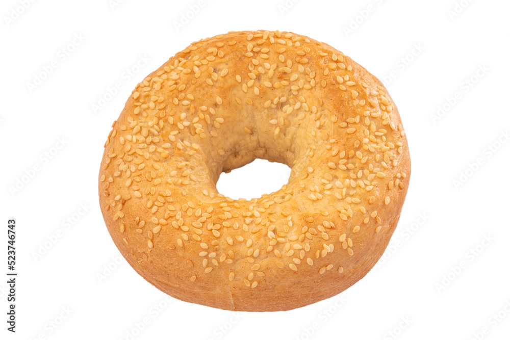 pain bagel en gros plan isolé sur un fond blanc pain bagel en gros plan isolé sur un fond blanc