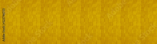 Yellow abstract colored stone concrete cement texture with square cubes mosai...