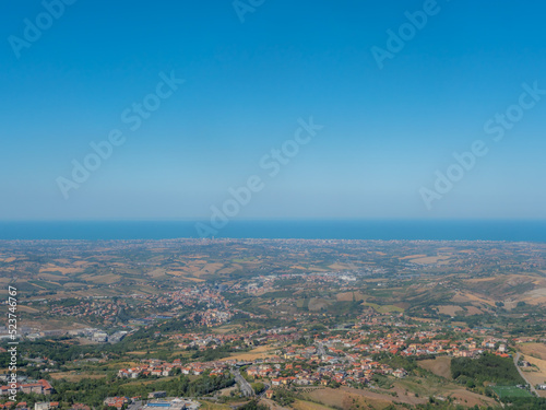 Panorama view republic San Marino in Italy