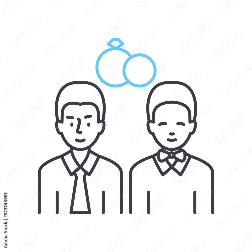 Family Status Line Icon Outline Symbol Vector Illustration Concept family-status-line-icon-outline-symbol-vector-illustration-concept