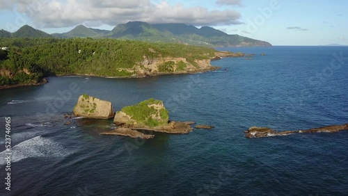 Coastline of Dominica near Calibishie, Dominica, Caribbean