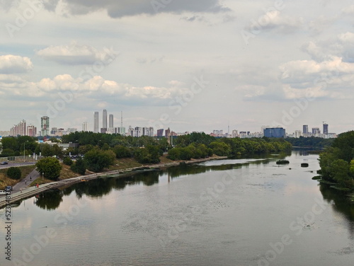 Panoramic view from the Krylatsky Bridge in Moscow © Konstantin