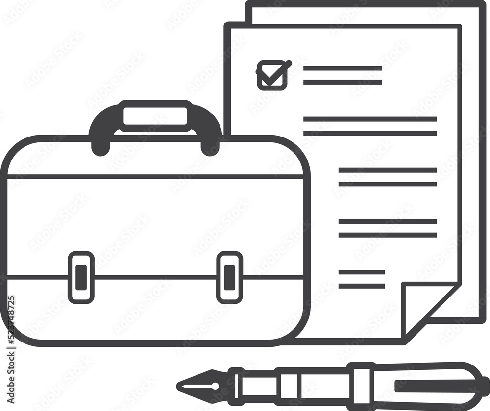 Business icon isolated on transparent background