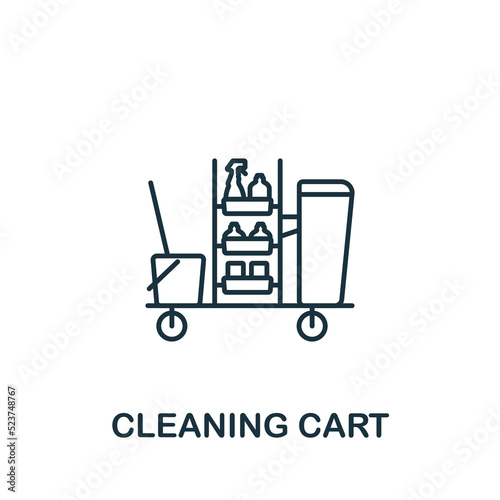 Cleaning Cart icon. Line simple line Housekeeping icon for templates, web design and infographics