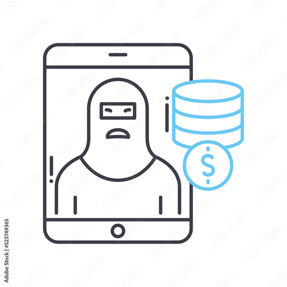 black market dealer line icon, outline symbol, vector illustration, concept sign black market dealer line icon, outline symbol, vector illustration, concept sign