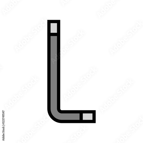 square key assembly furniture color icon vector illustration