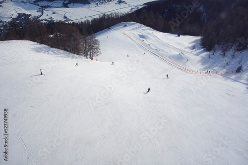 skiing on ski slope in winter vacation © elmar gubisch
