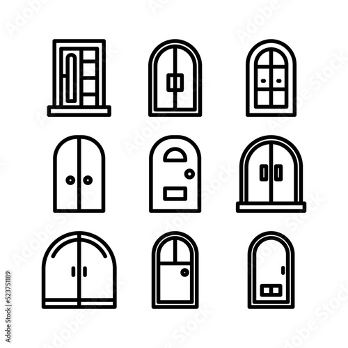 door icon or logo isolated sign symbol vector illustration - high quality black style vector icons 