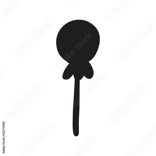Halloween 2022 - October 31. A traditional holiday, the eve of All Saints Day, All Hallows Eve. Trick or treat. Vector illustration in hand-drawn doodle style. Lollipop on a stick.