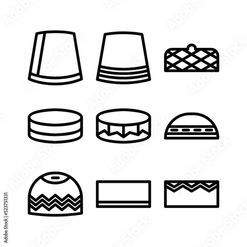islamic cap icon or logo isolated sign symbol vector illustration - high quality black style vector icons

