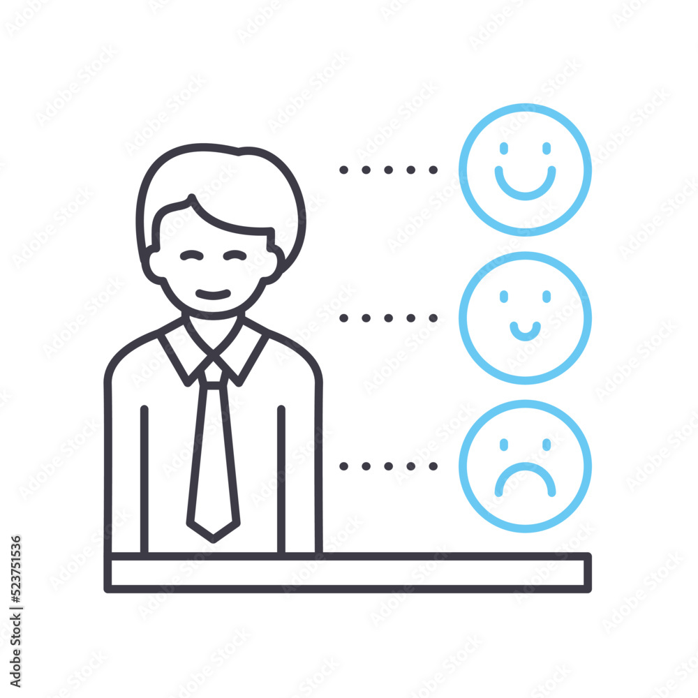 feedback line icon, outline symbol, vector illustration, concept sign feedback line icon, outline symbol, vector illustration, concept sign