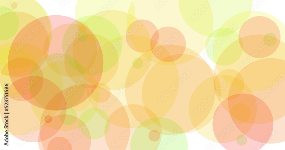 Background. Orange and yellow background. Circles. Abstract background of a gradient of different shades of orange and yellow color formed by circles of different sizes. Illustration to use as a backg