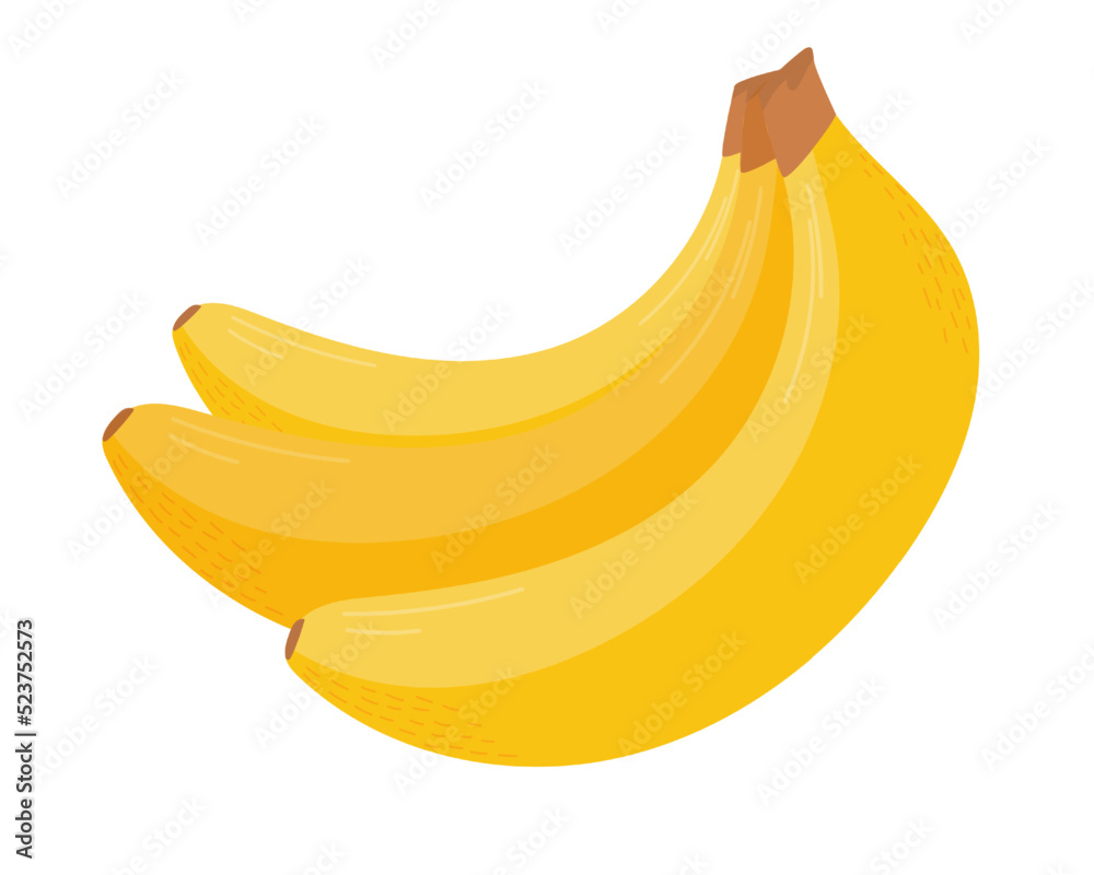 Bananas in flat style. Banana icons. Vector illustration isolated on white background