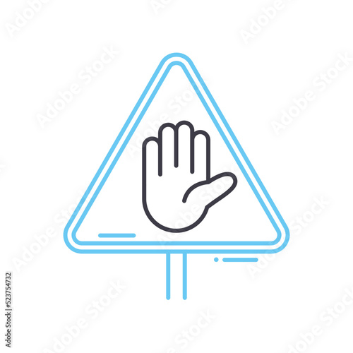 disclaimer line icon, outline symbol, vector illustration, concept sign