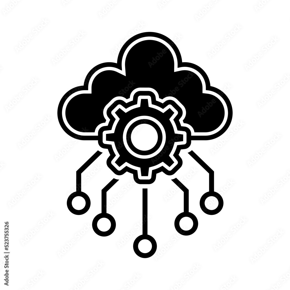 AI icon vector. cloud service illustration sign. smart digital symbol. technology logo.