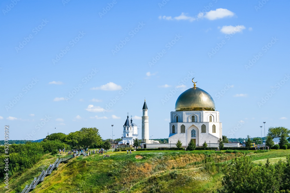 Mosque on the Volga. Mosque in Russia. Bulgarians. Mosque in the village of Bolgar.