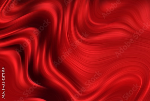 Dark red silky fabric. Abstract background. Vector illustration. Realistic textile with folds and drapes. Decoration element for design