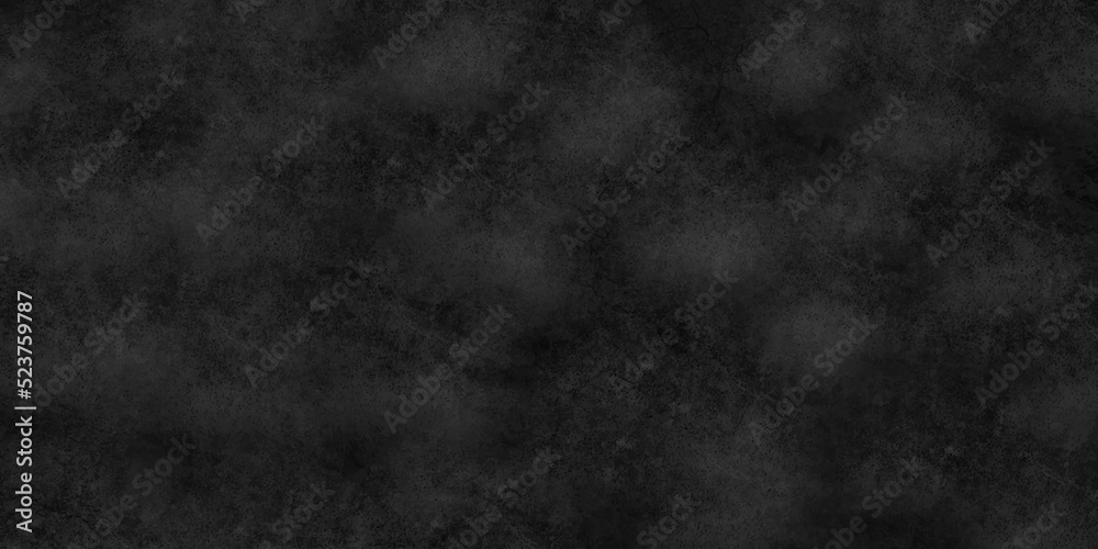 Dark cracked backdrop black grunge textured concrete background. Panorama dark grey black slate background or texture. Vector black concrete texture. Stone wall background.	