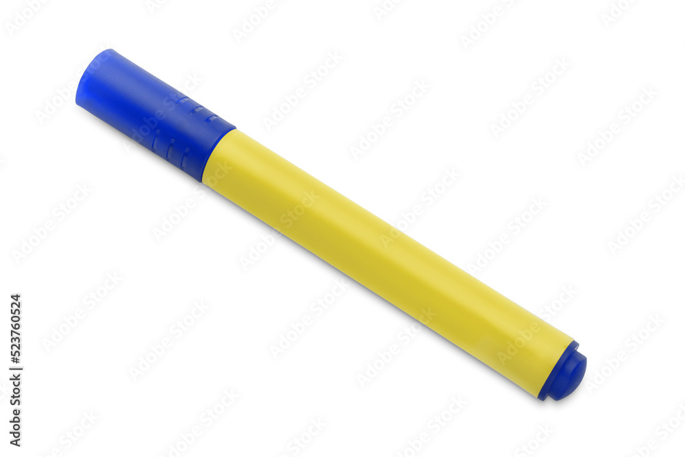 yellow Marker Isolated on a White Background. yellow Marker Isolated on a White Background.