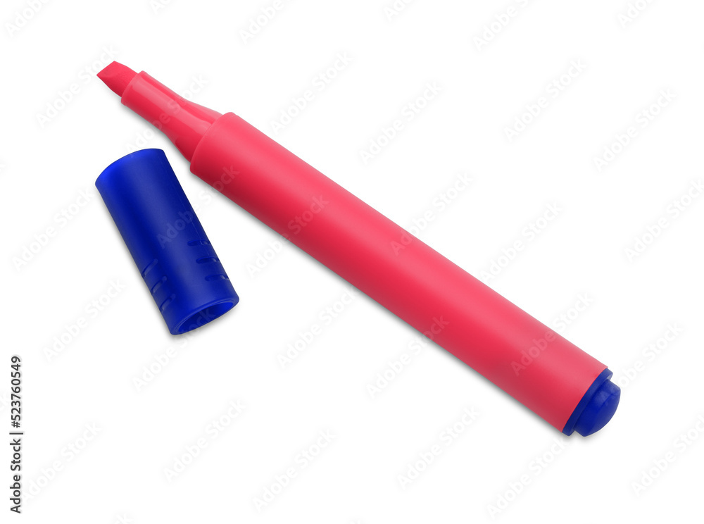 Red Marker Isolated on a White Background. Red Marker Isolated on a White Background.