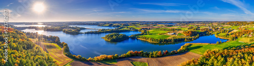 Panorama of Kashubia from a bird's eye view