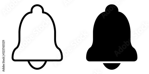 ofvs100 OutlineFilledVectorSign ofvs - bell icon . isolated transparent . sound off concept . mute sign . black outline and filled version . AI 10 / EPS 10 . g11411