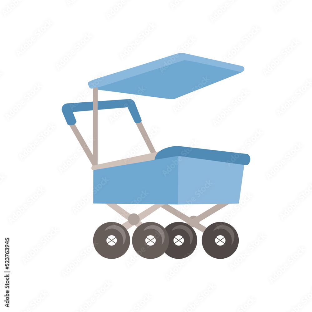 Baby stroller transformer. Vector baby stroller set. Vector illustration Baby stroller transformer. Vector baby stroller set. Vector illustration