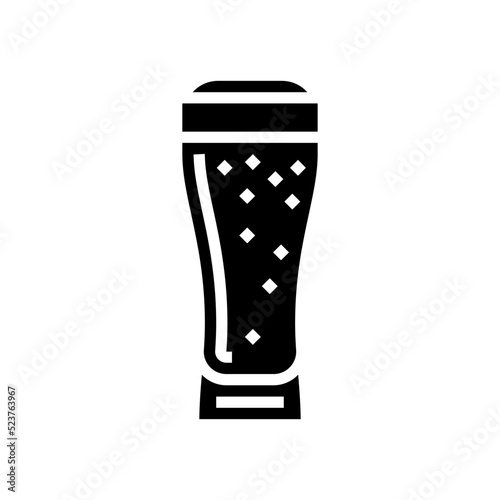india pale ale beer glass glyph icon vector illustration