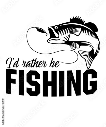 I'd Rather Be Fishing is a vector design for printing on various surfaces like t shirt, mug etc.
