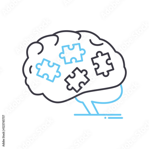 autism disorder line icon, outline symbol, vector illustration, concept sign