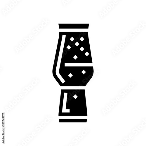 pale ale beer glass glyph icon vector illustration