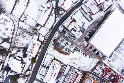 Snowy town in Spain photo